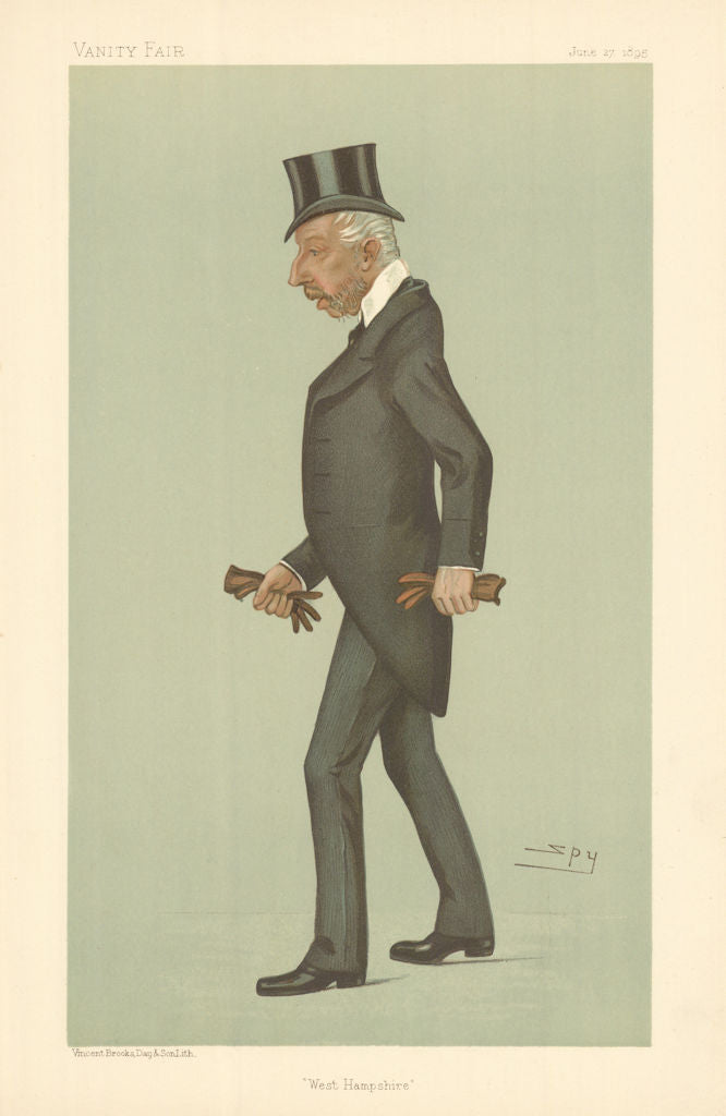 VANITY FAIR SPY CARTOON William Wither Bramston Beach 'West Hampshire' MP 1895